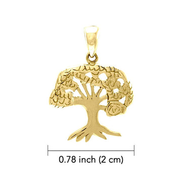 Tree of Life 14K Yellow Gold Pendant GPD3915 - Jewelry